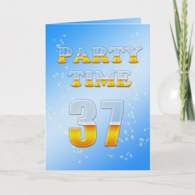 37e anniversaire invitation à la fête avec beaucou (Devant)