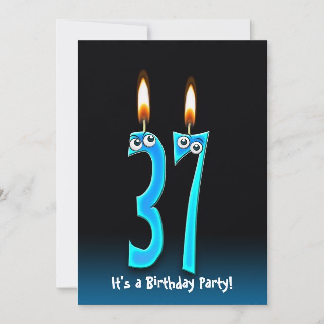37e anniversaire Invitation de fête (Devant)
