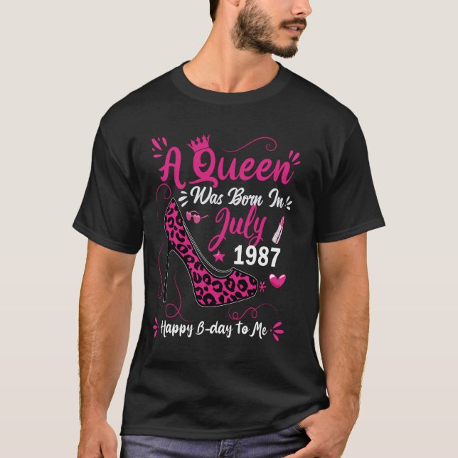 37ème Anniversaire Haut Talon Une Reine Est Née Le (Devant)