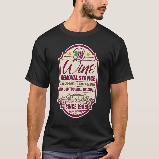 37th Birthday I Label Wine Decanter I Wine Removal T-Shirt (Front)