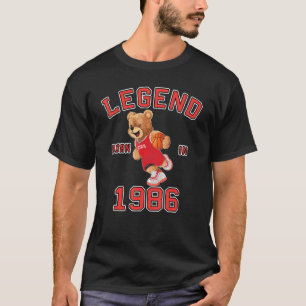 37th Birthday Mens Womens 1986 Legend Basketball B T-Shirt