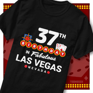 37th Birthday Party Crew Las Vegas Welcome Sign T-Shirt
