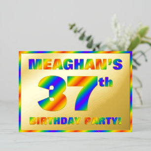 37th Birthday Party — Fun, Rainbow Spectrum “37”