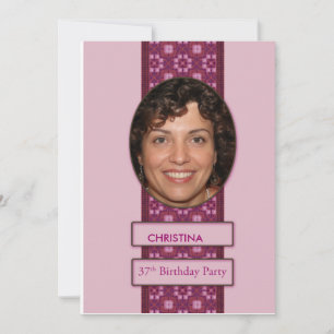 37th Birthday Party Invitation Picture and Name