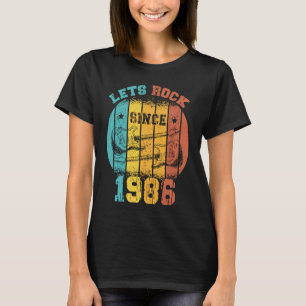 37th Birthday Vintage 1986 Retro 37 Years old Guit T-Shirt