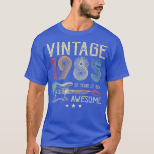 37th Birthday Womens Mens Vintage Awesome 1985 Gui T-Shirt