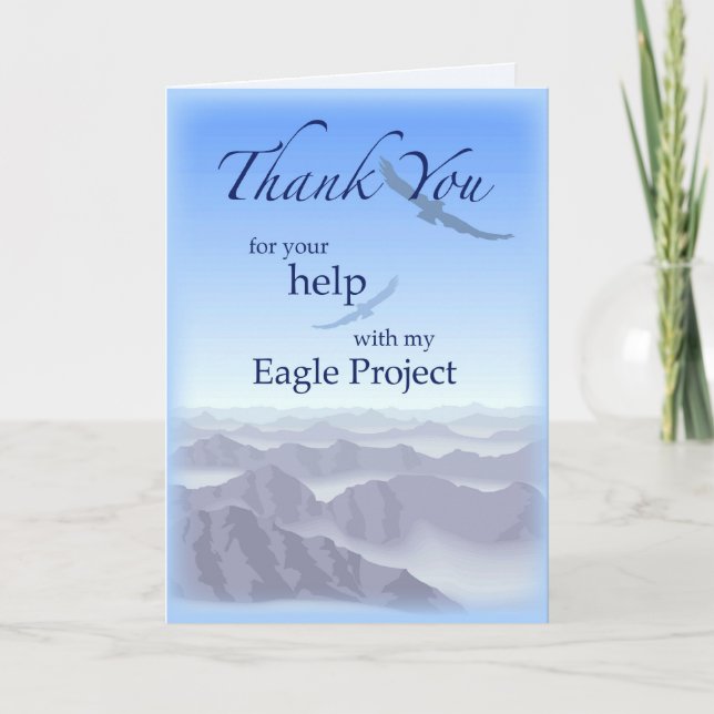 3898 Thank You Eagle Project Card (Front)