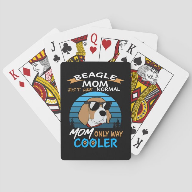 38 Beagle Mom Cooler Playing Cards (Back)