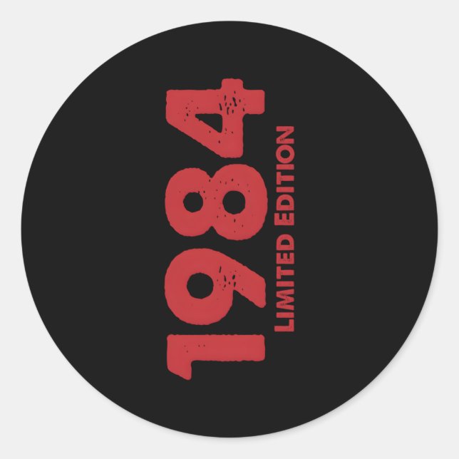 38 Born In 1984 Classic Round Sticker (Front)