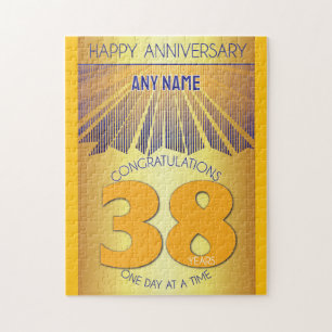 38 Year AA 12 Step Anniversary Personalized Jigsaw Puzzle