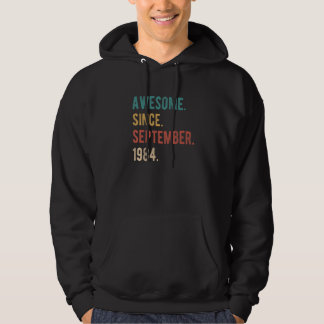 38 Year Old 38th Birthday Bday Awesome Since Septe Hoodie