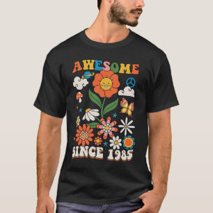 38 Year Old Awesome Since 1985 Groovy Retro 38th B T-Shirt