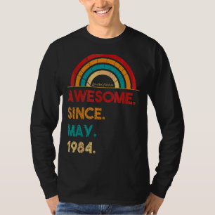 38 Year Old Awesome Since May 1984 38th Birthday T-Shirt