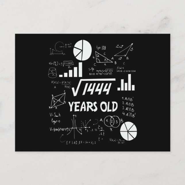 38 Year Old Bday Math Teacher 38th Birthday Gift Postcard (Front)