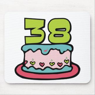 38 Year Old Birthday Cake Mouse Pad