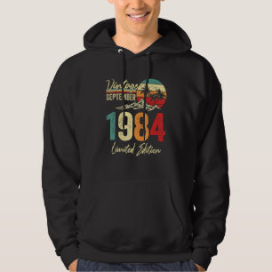 38 Yr Old Vintage September 1984  38th Hoodie
