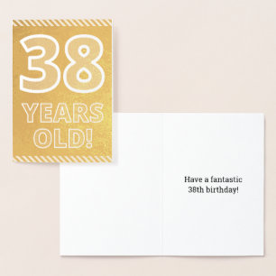 38ème anniversaire : audacieux "38 ans !" Carte Go