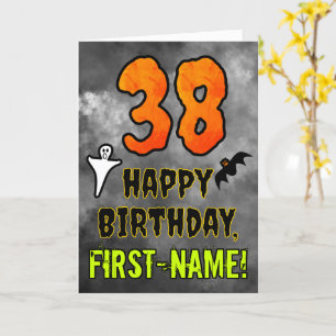 38th Birthday: Eerie Halloween Theme + Custom Name Card