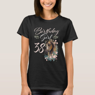 38th Birthday Girl Horse  38 Years Old Bday T-Shirt