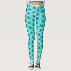 38th Birthday or Anniversary Peacock Pattern Leggings
