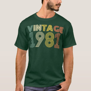 38th Birthday T Shirt Gift Vintage 1981  Men