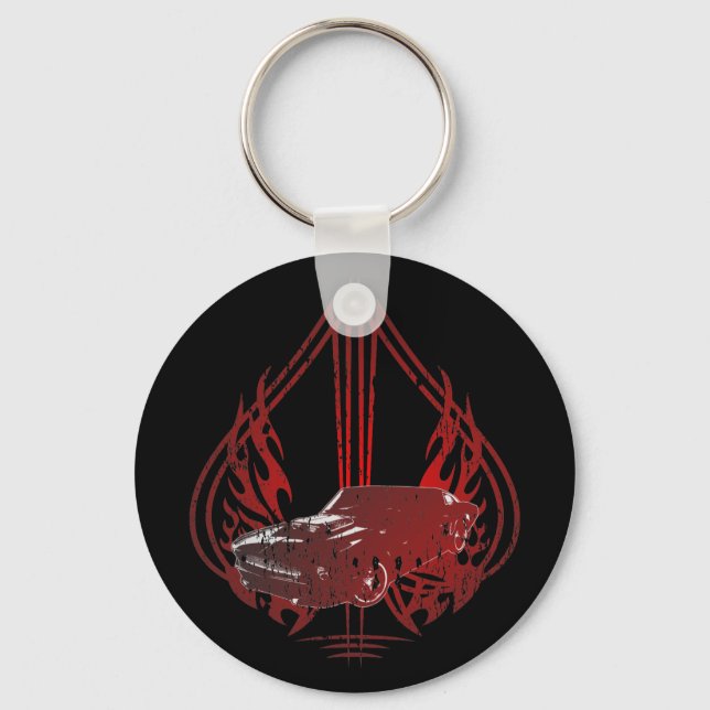 395 Mustang Pinstripe Keychain (Front)