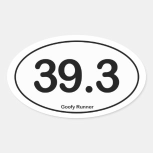 39.3 Coureur de caniveau - Autocollant ovale