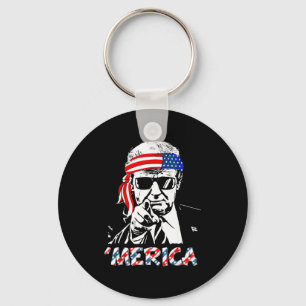 'merica Trump Happy 4th Of July Trump American Keychain