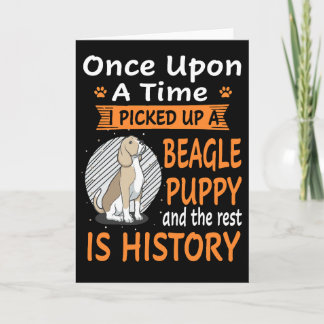 39 One Upon A Time Beagle Puppy Card