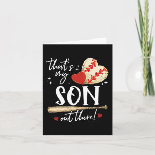 #39;s My Son Out There Baseball Mama Mom Mothers D Card