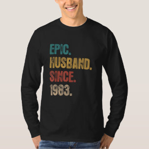 39 Wedding Aniversary For Him  Epic Husband Since  T-Shirt