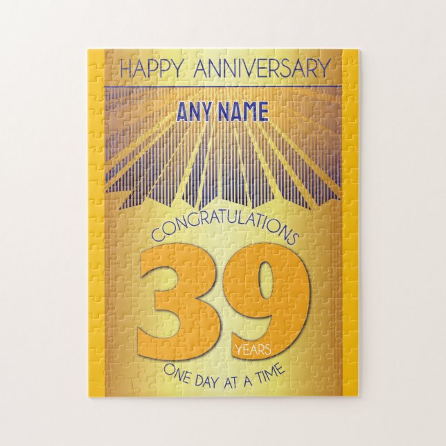 39 Year | AA 12 Step Anniversary Personalized Jigsaw Puzzle (Vertical)