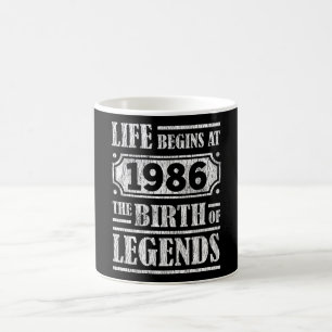 39 Year Old 1986 Birth Of Legend 39th Birthday Coffee Mug