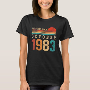 39 Years Old Awesome Since October 1983 39th Birth T-Shirt