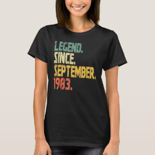 39 Years Old Legend Since September 1983 49th Bir T-Shirt