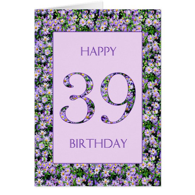 39e anniversaire de marguerites violettes (Devant)