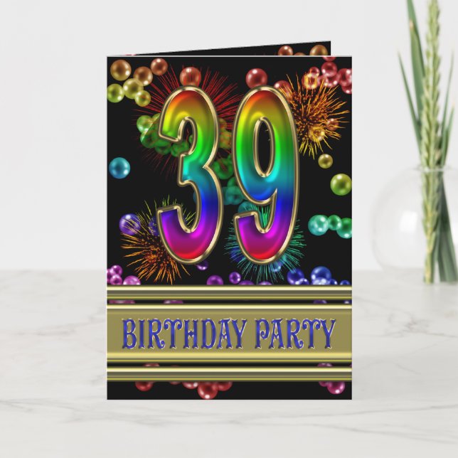 39e anniversaire Invitation (Devant)