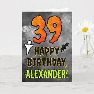 39th Birthday: Eerie Halloween Theme + Custom Name Card