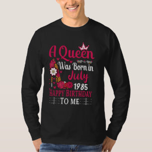 39th Birthday High Heel A Queen Was Born In July 1 T-Shirt