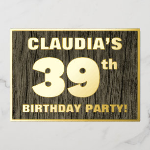 39th Birthday Party: Bold, Faux Wood Grain Pattern