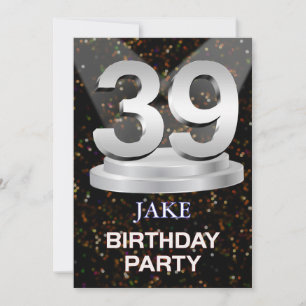 39th Birthday Party Invitation Add a Name