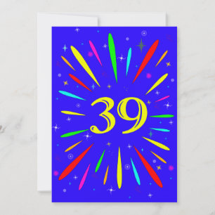 39th Birthday Party Invitation Explosion 
