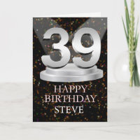 39th Birthday Spotlights Ajouter une carte de nom