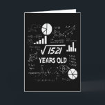 39th Birthday Square Root Math 39 Years Old Bday Card<br><div class="desc">Birthday Design For anyone who's horoscope say difficult & Stubborn But totally worth.Wear it with pride at work,  school gym perfect to pair with shorts,  leggings or jeans for a casual yet trendy Look</div>