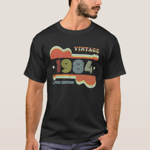 39th Birthday Vintage Guitar  Retro 1984 Decoratio T-Shirt