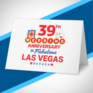 39th Wedding Anniversary Couples Las Vegas Trip Card