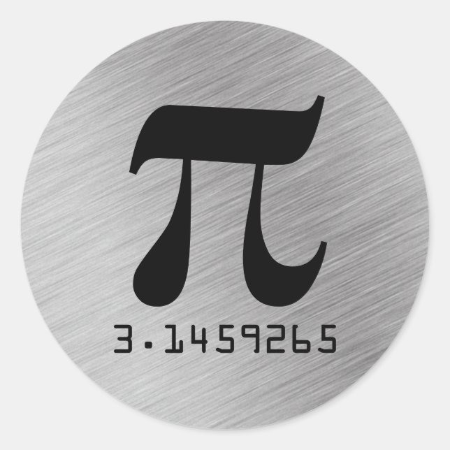 3.1459265 Pi Mathematical Constant Classic Round Sticker (Front)