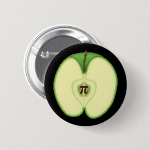 3.14 Apple Pie Pi Pun Funny Math Joke Square Stick 2 Inch Round Button