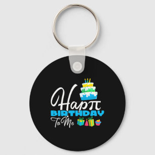 3.14 Cake Happy Pi Day For Teacher Happy Birthday  Keychain