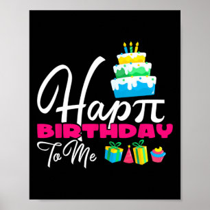 3.14 Cake Happy Pi Day For Teacher Happy Birthday  Poster